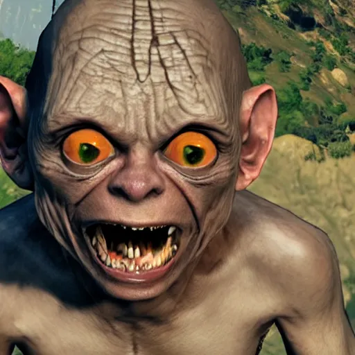 Image similar to Gollum, gta v loading screen style