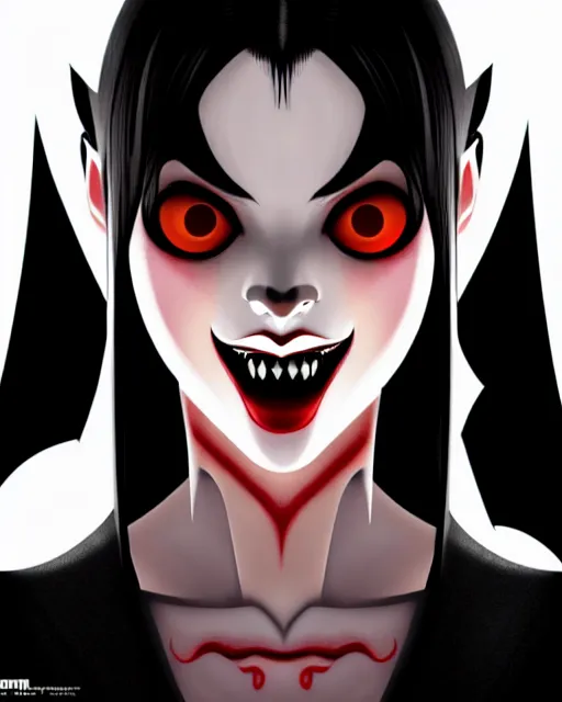 scary vampire girl cartoon