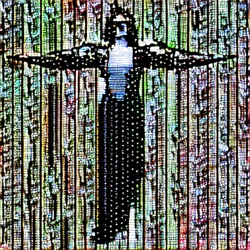 Image similar to vhs static overlay of angel apparition, money falling like confetti, vhs, 1 9 9 0, highly realistic, highly detailed, vhs noise static, black and white, vhs glitch