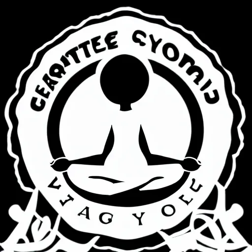 Image similar to black and white corporate logo female silhouette yoga pose