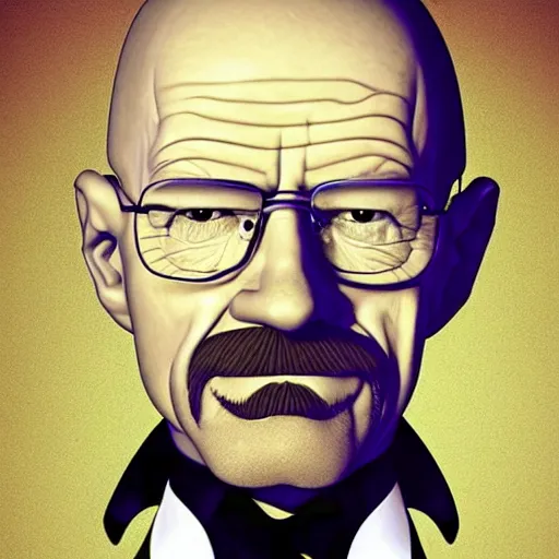 Image similar to walter white as a pixar character