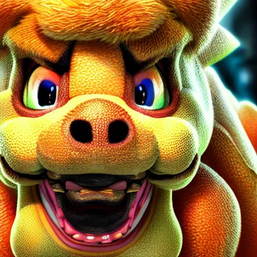 Image similar to stunning award winning hyperrealistic hdr 8 k highly detailed portrait photo of bowser as a real human