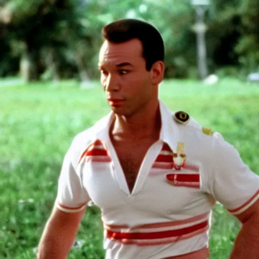 Prompt: john travolta as forrest gump