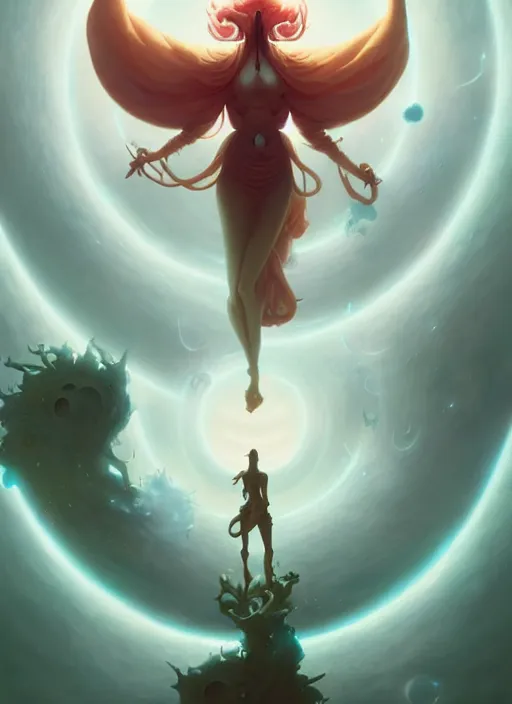 Image similar to the infinite, by peter mohrbacher, tarmo juhola, ivan laliashvili, james gurney, moebius, roger dean