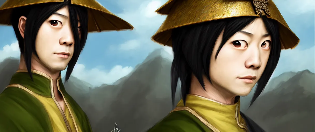 Image similar to hyperrealist highly detailed english medieval portrait of Toph Bei Fong, concept art avatar the last airbender dramatic studio lighting 8k wide angle shallow depth of field