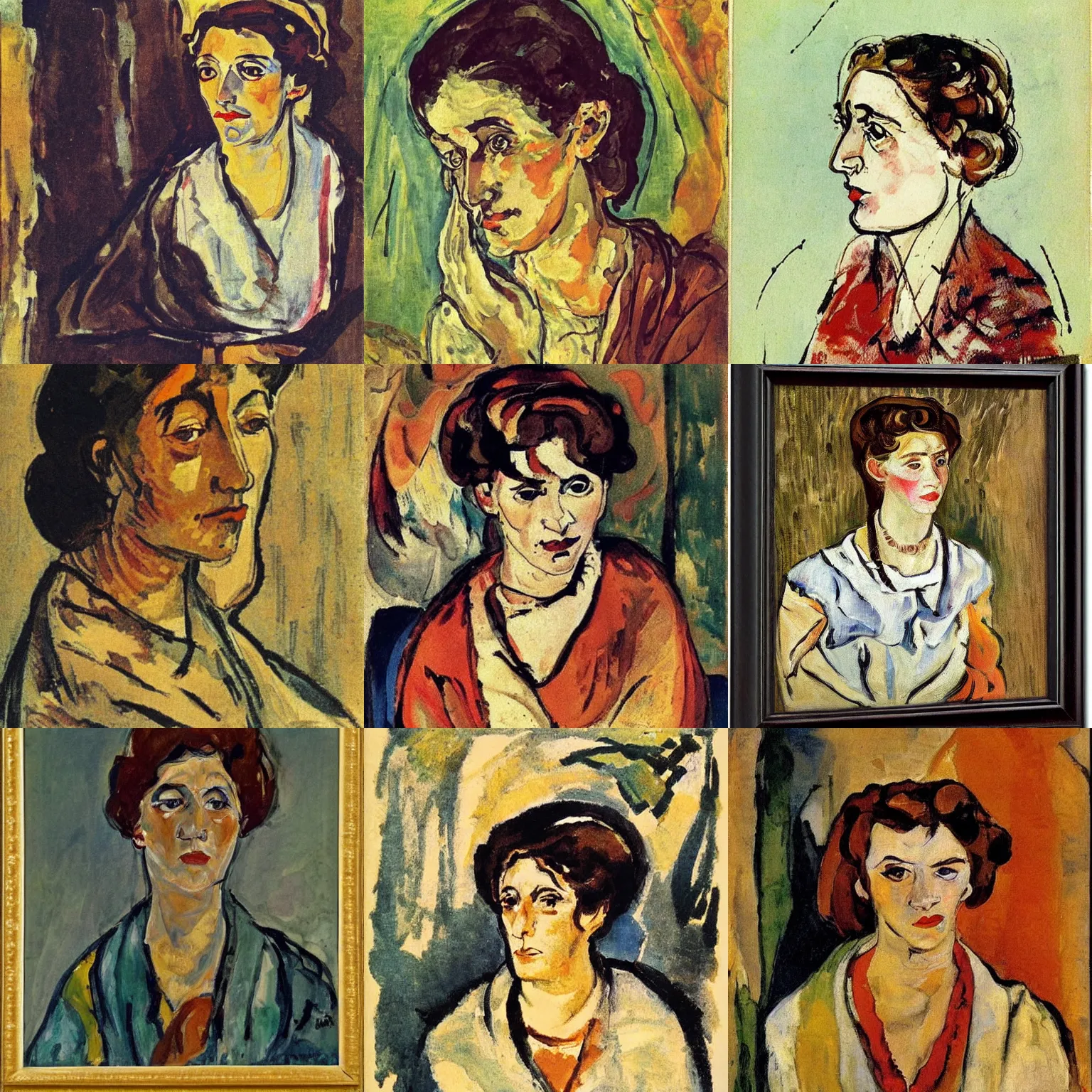 Prompt: beautiful woman portrait, by oskar kokoschka