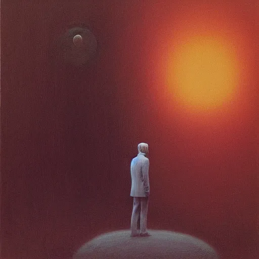 Image similar to Joe Biden. Ambition. Zdzisław Beksiński