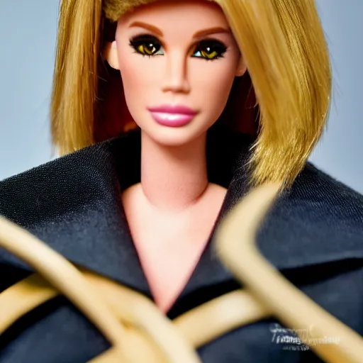Prompt: zoolander as a barbie doll, product shot, dynamic lighting, depth of field, bokeh