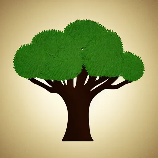 Prompt: simple digital illustration of a tree