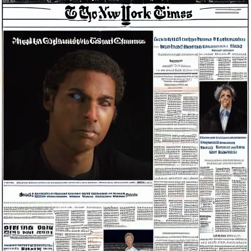 Image similar to front page of the new york times, november 2 0 th, 2 1 2 4