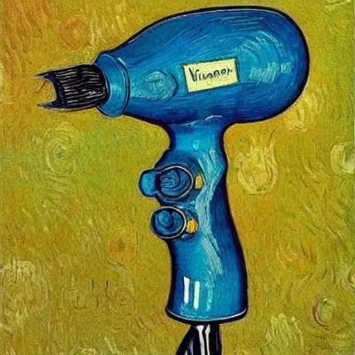 Prompt: a hair dryer painted by van gogh