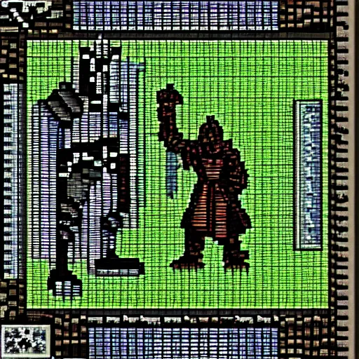 Prompt: a boss fight in the video game Dark Souls 3, Gameboy Color gameplay, 2004, pixel art