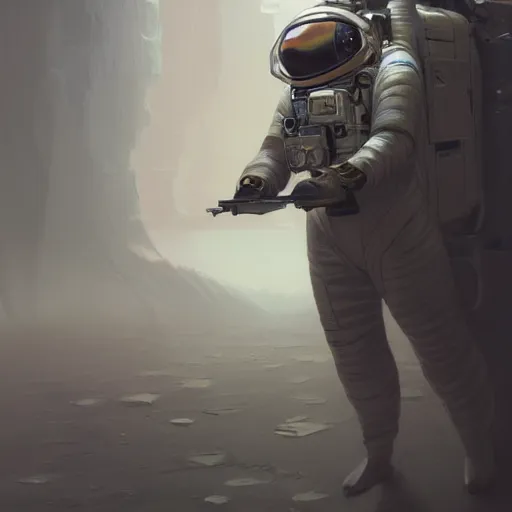 Image similar to rebel astronaut, fullbody, fantasy, intricate, elegant, highly detailed, digital painting, artstation, concept art, smooth, sharp focus, illustration, art by greg rutkowski