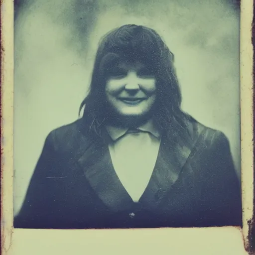 Image similar to demonic whale smiling, portrait, picture, tintype.