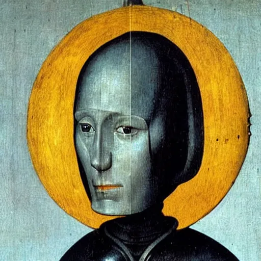 Image similar to a portrait of a female android by hieronymous bosch