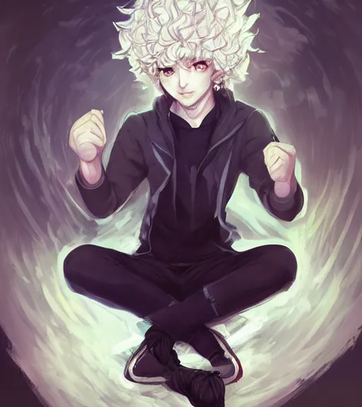 Prompt: ! dream nagito komaeda having a peaceful evening, art by stanley lau, artgerm, rossdraws, ross tran, sakimichan, cyarine, beautiful art