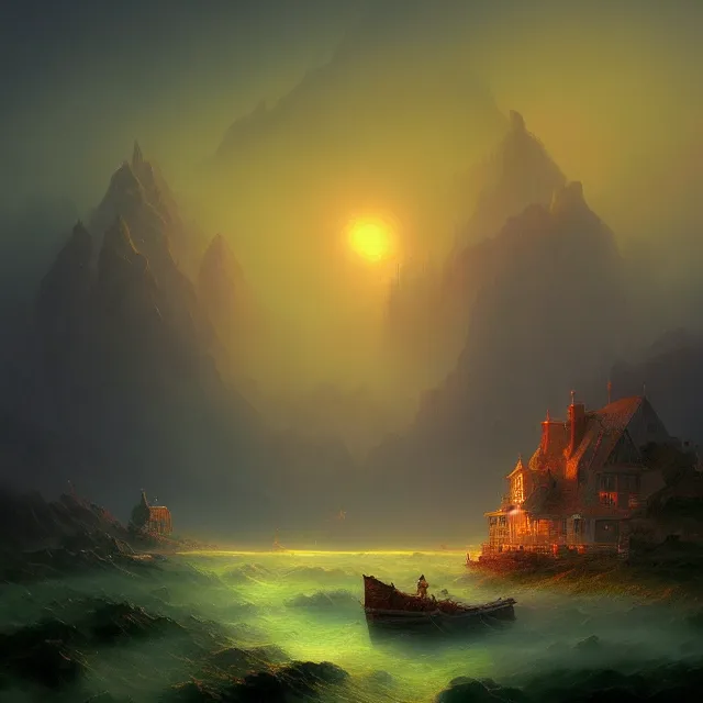 Image similar to fantasy landscape in the form of the human eye, volumetric lighting, colorful, sharp and focus, ultra detailed, beautifully lit landscape, astrophotography, in the art style of dan mumford, ivan aivazovsky and marc simonetti