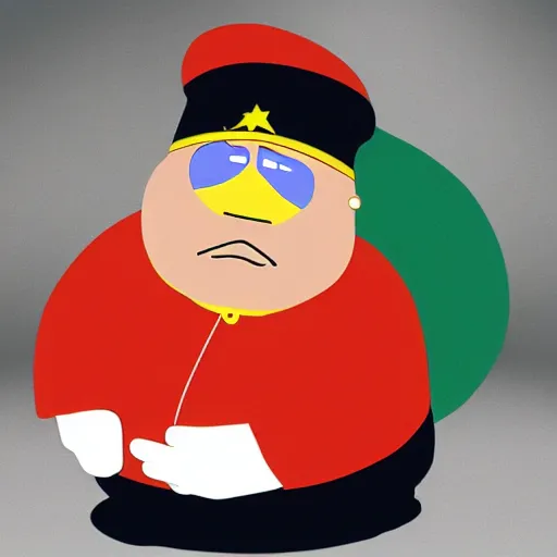 Image similar to eric cartman dressed as mao tse dong