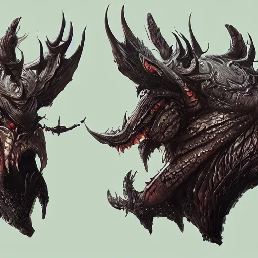 Image similar to a highly detailed portrait of a epic fantasy creature concept art