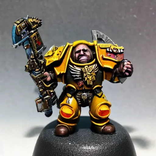 Prompt: close up of danny devito painted warhammer 4 0 k miniature, 4 k