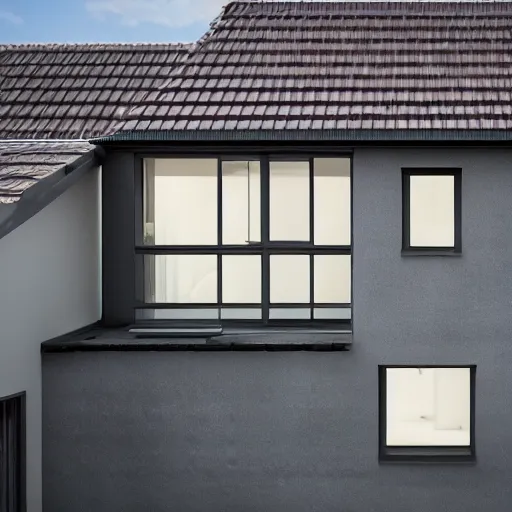 Prompt: stunning modern house render with dirty roof, contrast, high octane render, roof cleaning add, shot on canon, 8 k, professional photography