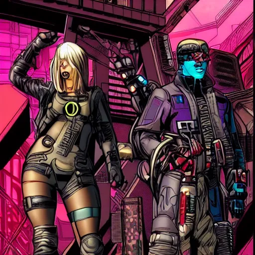 Prompt: cyberpunk girl marvel comics