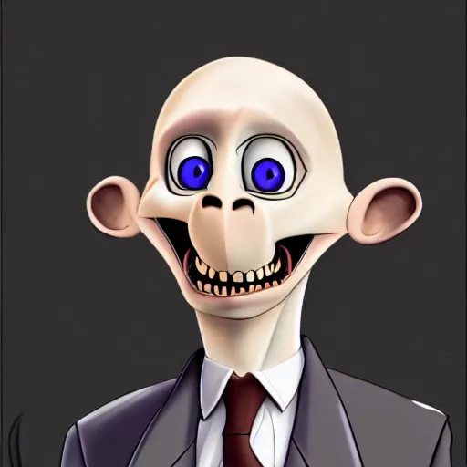 Image similar to Mort from Madagascar lord Voldemort fusion