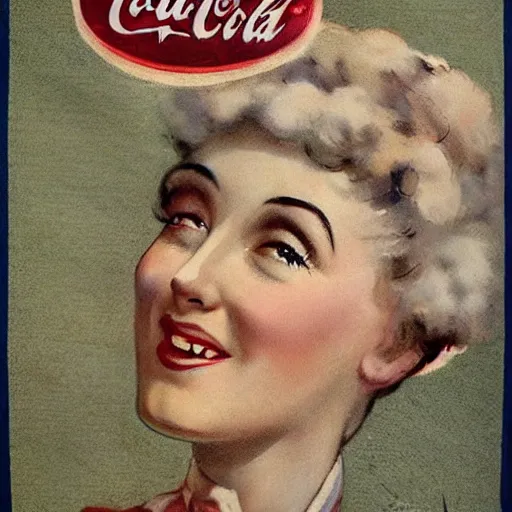 Prompt: ( ( ( ( ( 1 9 5 0 s coca cola ad. muted colors. ) ) ) ) ) by jean - baptiste monge!!!!!!!!!!!!!!!!!!!!!!!!!!!