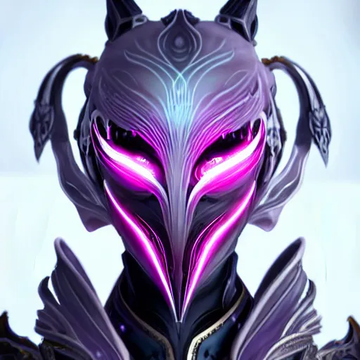 Prompt: highly detailed exquisite fanart, of a beautiful female warframe, but as a cute anthropomorphic robot dragon, glowing eyes and robot dragon head, off-white plated armor, bright Fuchsia skin, royal elegant pose, close-up bust shot torso up, epic cinematic shot, realistic, professional digital art, high end digital art, sci fi, DeviantArt, artstation, Furaffinity, 8k HD render, epic lighting, depth of field