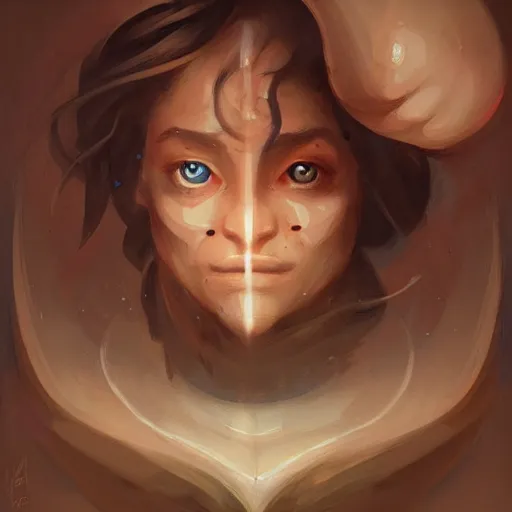 Image similar to beautiful plumber symmetric face portrait cinematic by peter mohrbacher