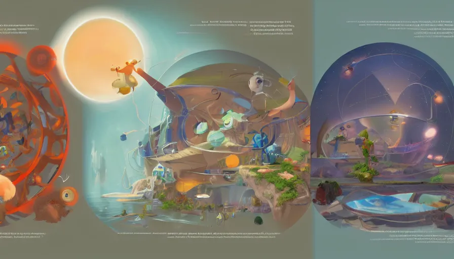 Image similar to the two complementary forces that make up all aspects and phenomena of life, by Disney Concept Artists