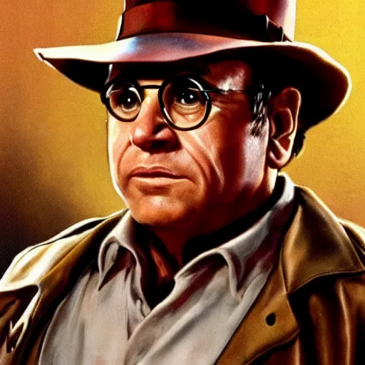 Prompt: Danny Devito as Indiana Jones, cinematic, realistic, detailed, portrait