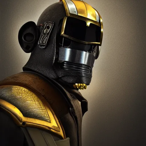 Image similar to an anthropomorphic rat dressed as judge dredd, hyperrealistic, octane render, 8 k