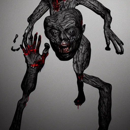 Image similar to nazi zombie, 3 d render, black background