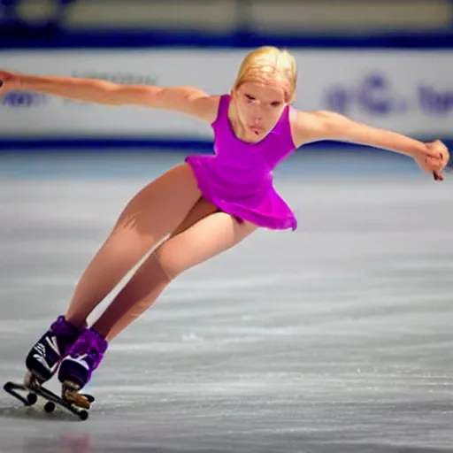 Jump, skate, ice skate, girl, anime, HD wallpaper