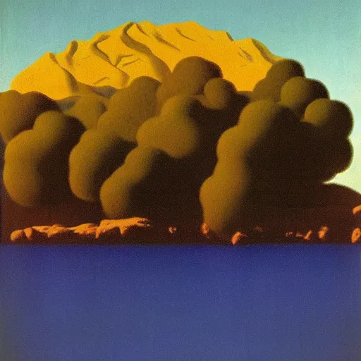 Prompt: Costa Blanca by Rene Magritte