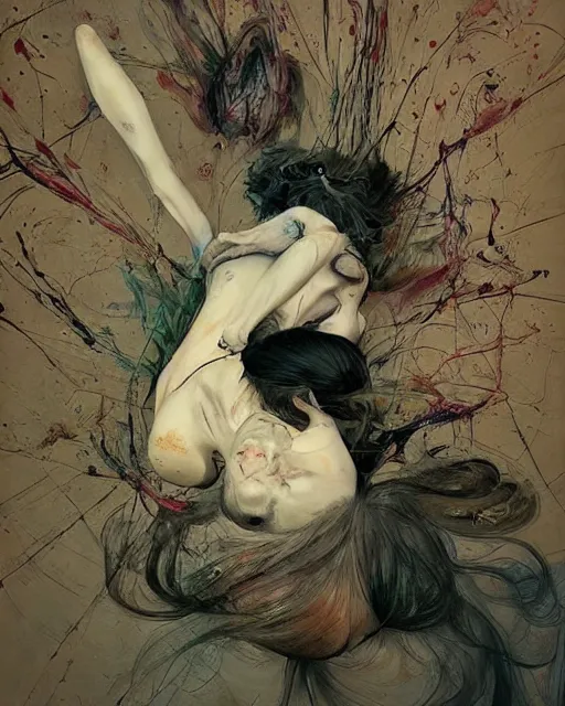 Image similar to there is ugliness in beauty, but there is also beauty in ugliness. in the style of adrian ghenie, esao andrews, jenny saville, edward hopper, surrealism, dark art by james jean, takato yamamoto