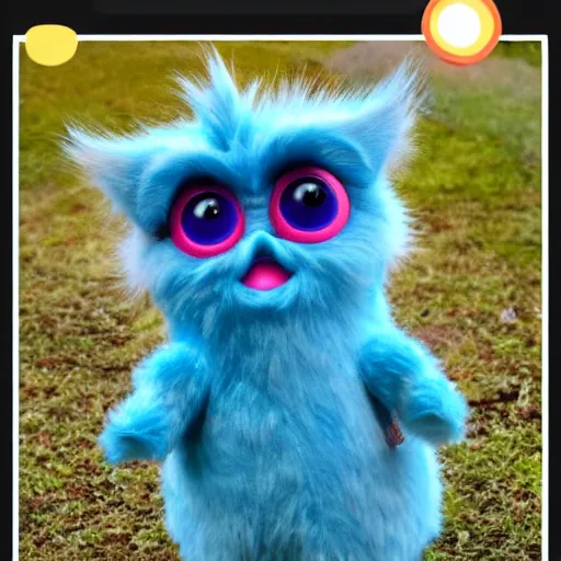 Image similar to a furby as a human