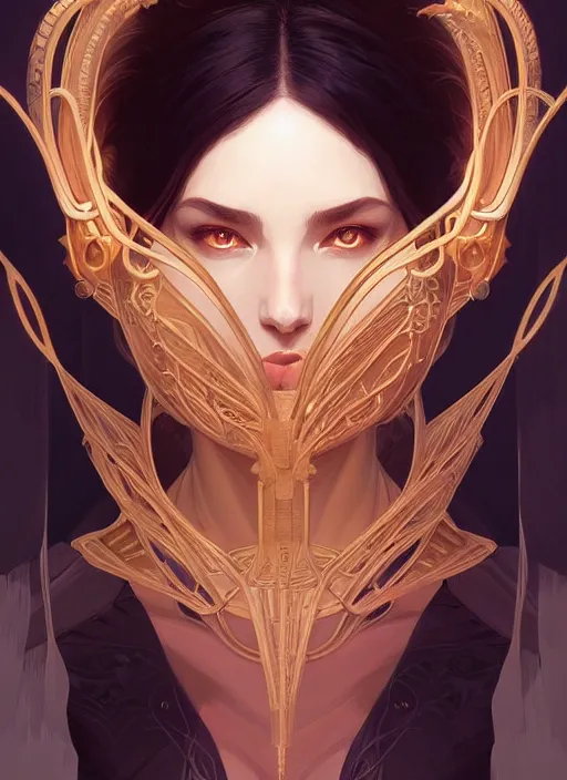 Image similar to symmetry!! portrait of pandora, dark fantasy, intricate, elegant, highly detailed, my rendition, digital painting, artstation, concept art, smooth, sharp focus, illustration, art by artgerm and greg rutkowski and alphonse mucha and huang guangjian and android jones and sachin teng