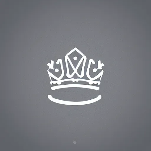 Image similar to simple, minimal, logo of a jewelry, crown and / or diamond and / or gem, vector, style of bryen frost