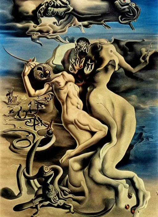 Prompt: Satan dream for me, Dali, highly detailed