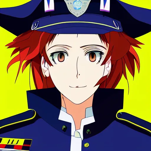 Image similar to close - up portrait of police woman, animation cel for anime movie, designed by haruhiko mikimoto, studio trigger, gainax, intense colors, trending on artstation, fan favorite design