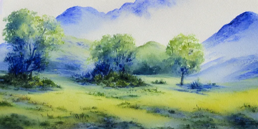 Image similar to landscape, watercolor painting