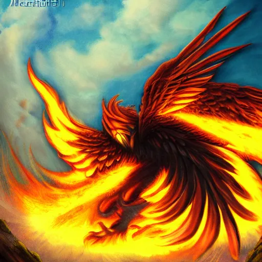 Image similar to phoenix in fire by Malevitsch