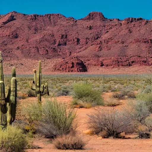 Image similar to a where's waldo scene in the arizona desert