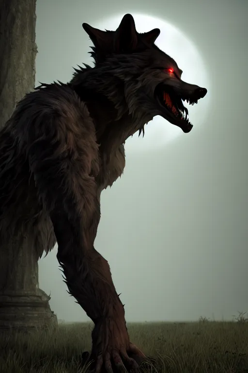 Image similar to werewolf from van helsing unreal engine hyperreallistic render 8k character concept art