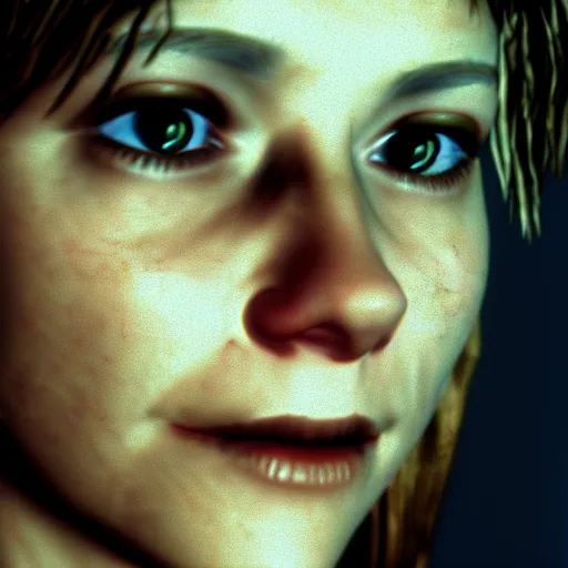 Image similar to close up portrait of heather mason in silent hill 3, 8 k, realistic,