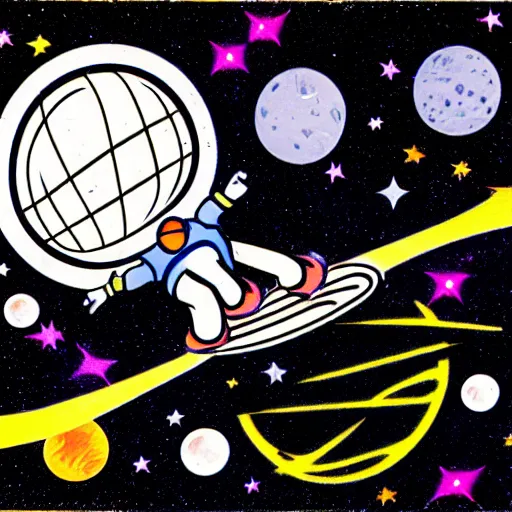 Image similar to Liminal space in outer space, 80s clip art