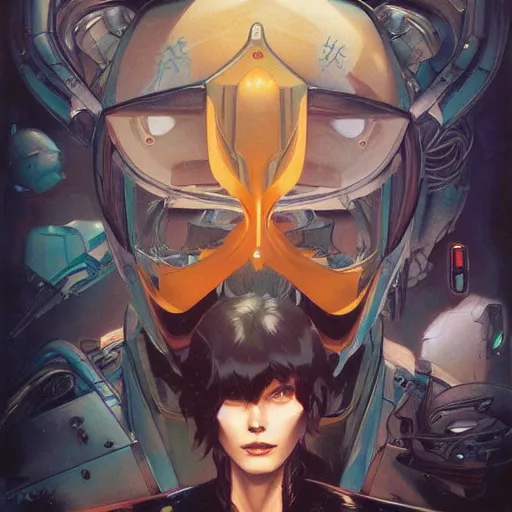 Prompt: 5 0 7 7 autobot 3 d beautiful portrait by charles vess and james jean and erik jones and rhads, inspired by ghost in the shell, beautiful fine face features, intricate high details, sharp, ultradetailed