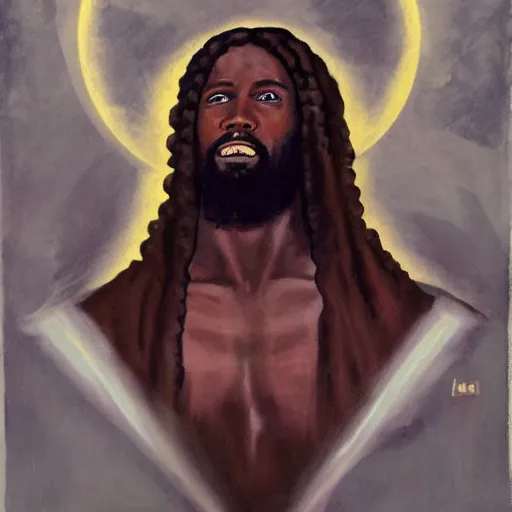 Prompt: black Jesus Christ